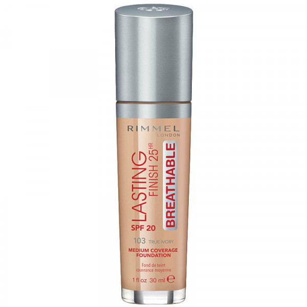 Rimmel London Lasting Finish 25HR Breathable Foundation (103 True Ivory ...